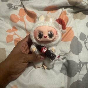 Coca-Cola Furry Plush with Red Santa Hat